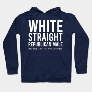 white straight republican male, how else can i piss you off today Hoodie